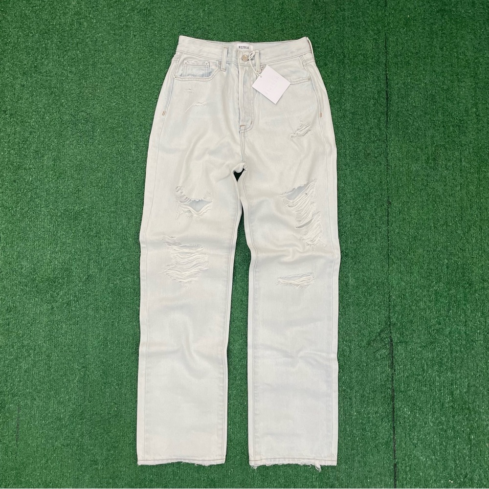 Pistola Light Wash Straight Leg Jeans